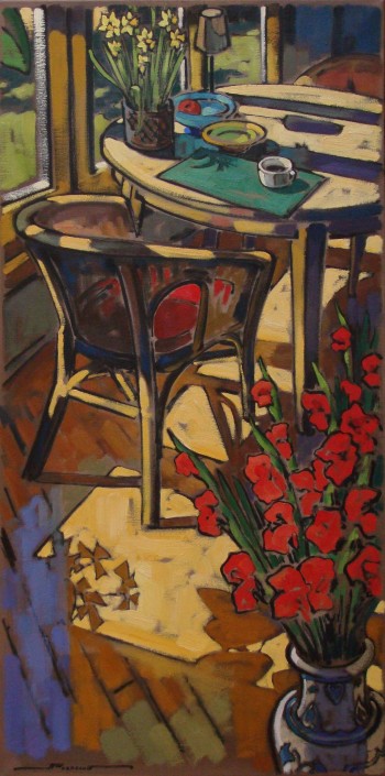 C-_Lumière dorée_ 40_x30_.#1EA9 Artiste peintre fleurs