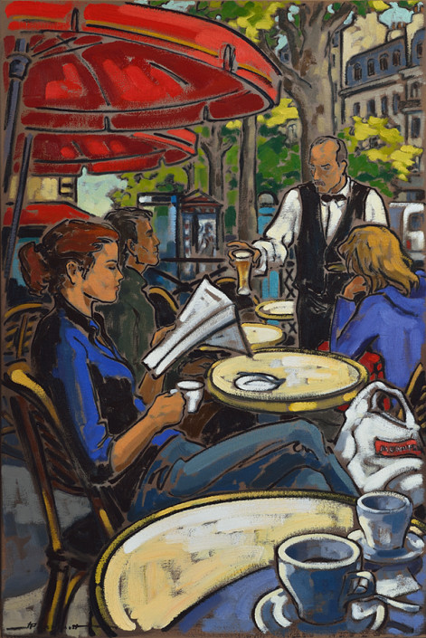 M-_Terrasse à Paris_ 36_x24_#B14D Artiste à Paris