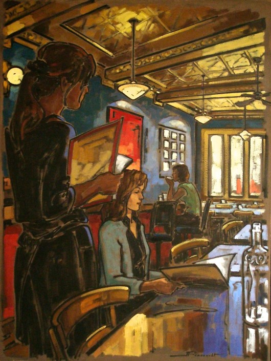 O-_Après-midi aux Entretiens_ 48_x36_#9003 Toile artiste peintre